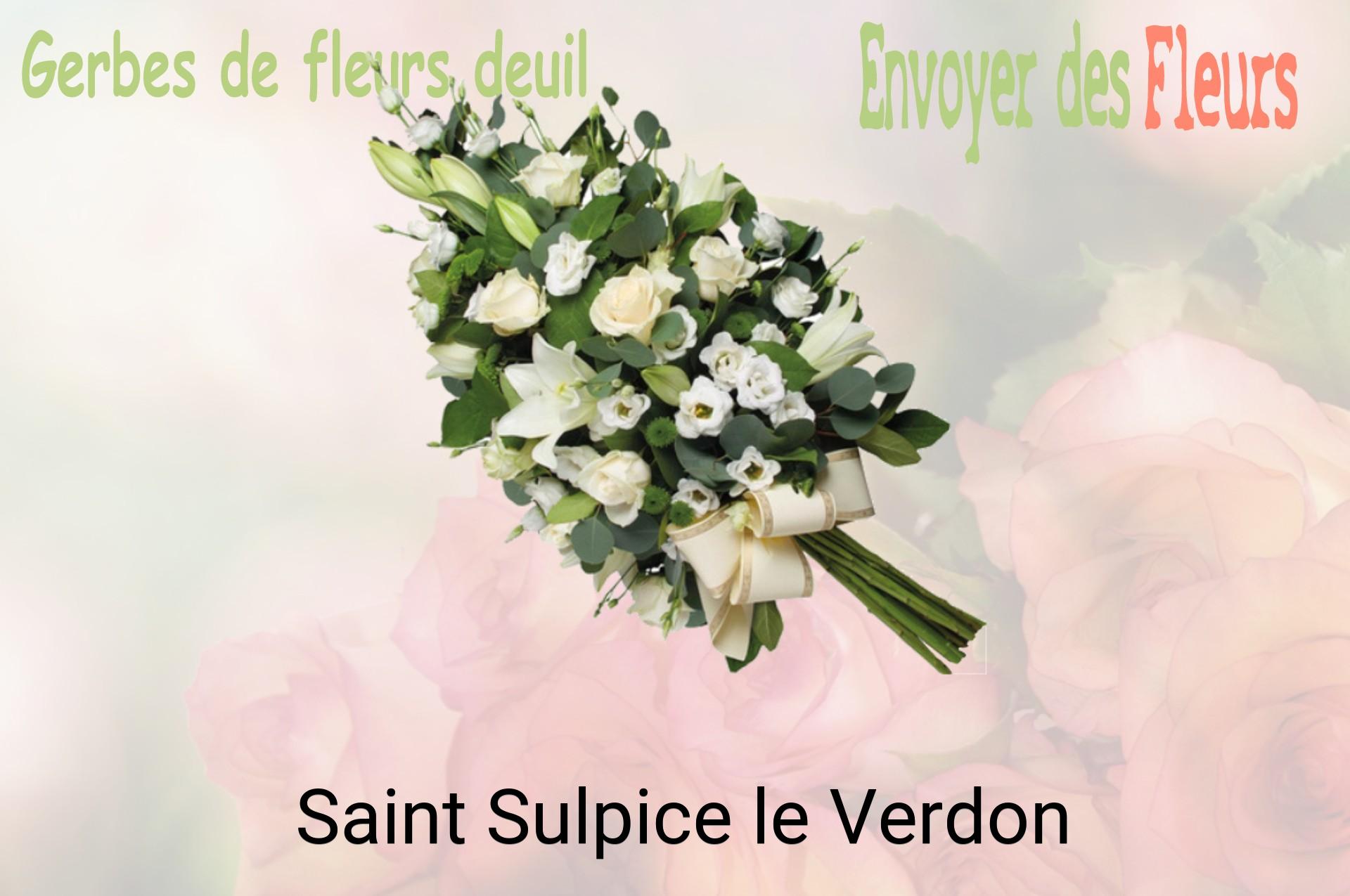 Gerbe de fleurs de deuil livrée à Saint-Sulpice-le-Verdon